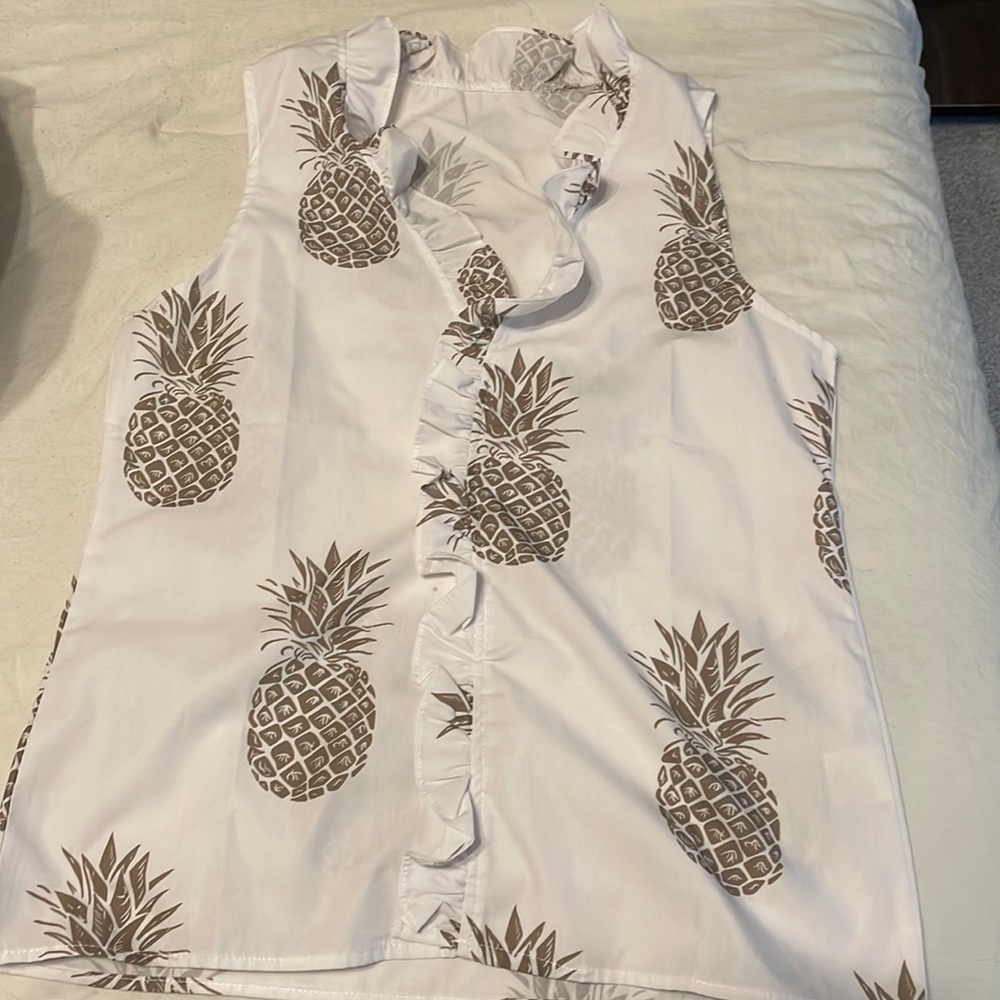 Ruffled tank blouse